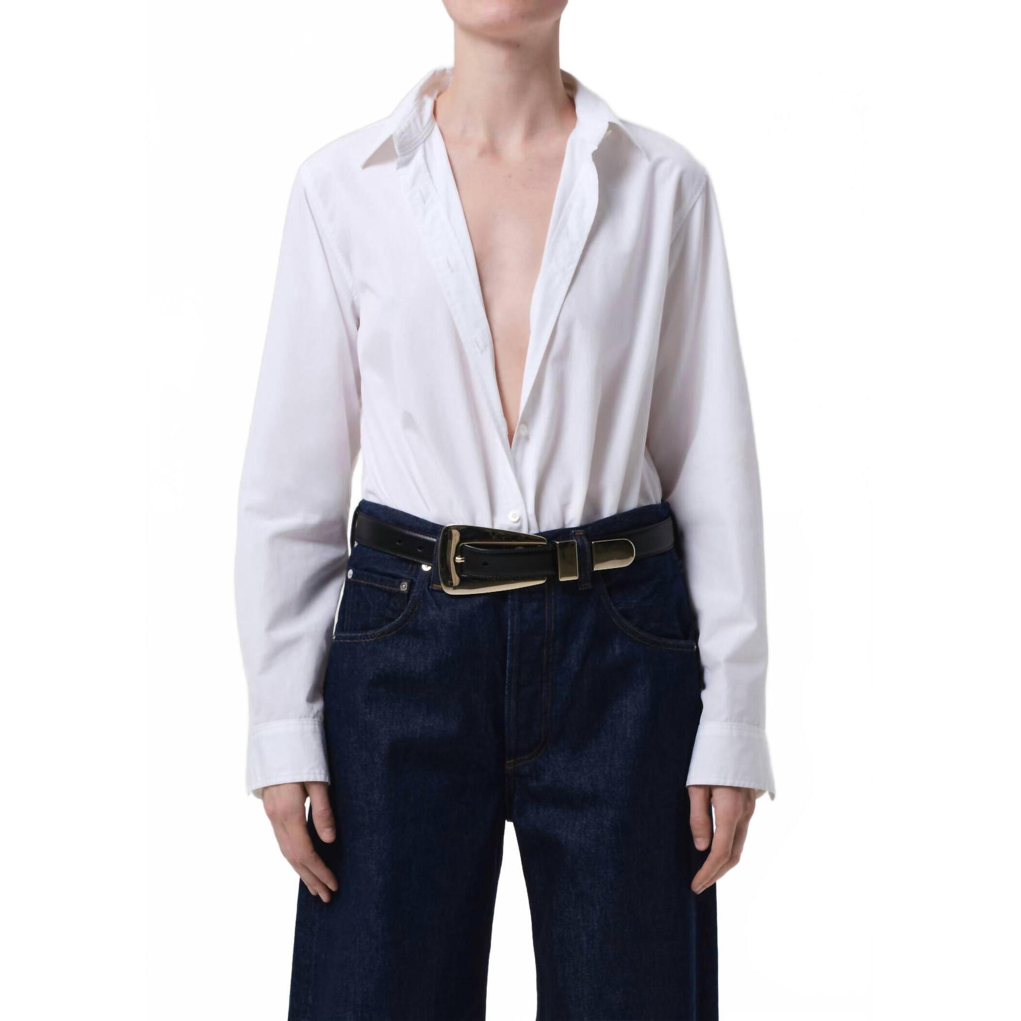 New Citizens Of Humanity Avni Slim Shirt In White
